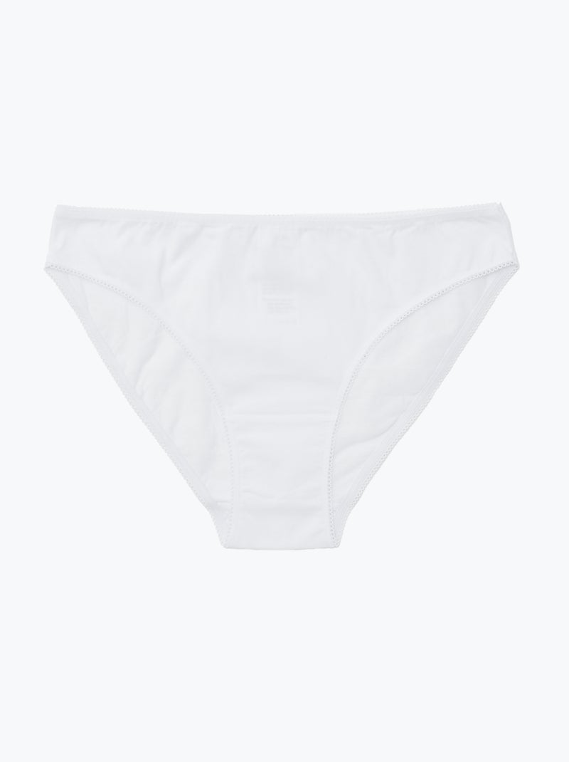 Set di 5 slip - a tinta unita e stampati Bianco - Kiabi