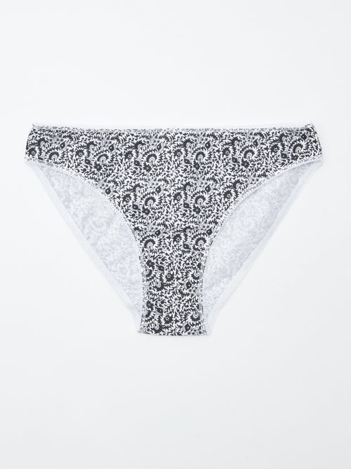 Set di 5 slip - a tinta unita e stampati - Kiabi