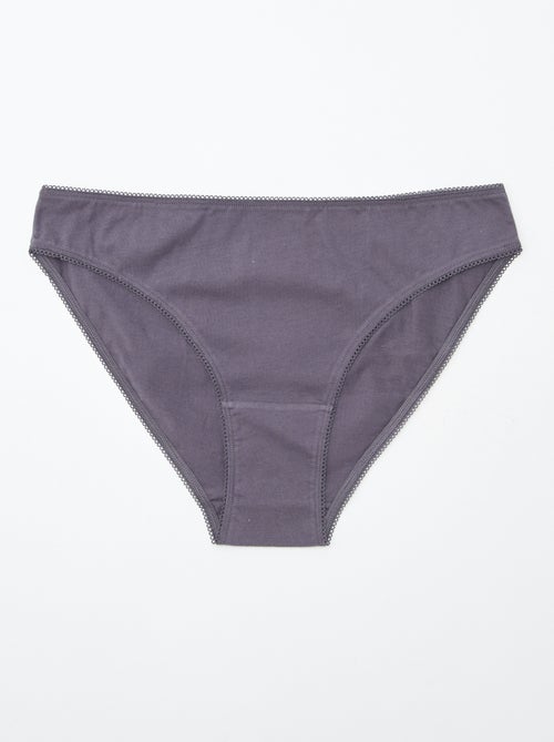 Set di 5 slip - a tinta unita e stampati - Kiabi