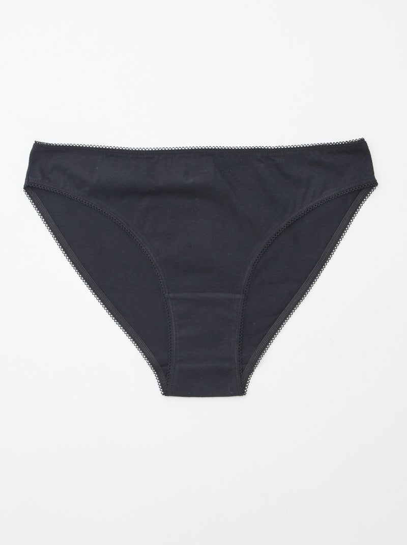 Set di 5 slip - tinta unita e stampati Marrone - Kiabi