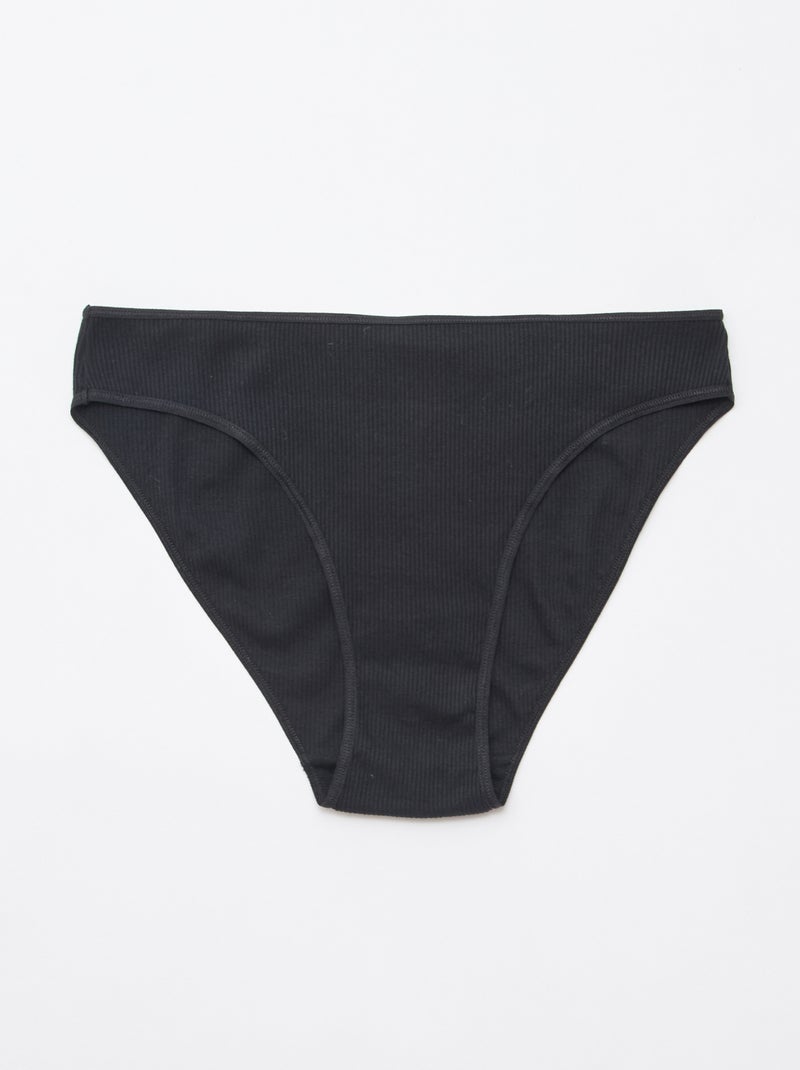 Set di 5 slip a costine Grigio - Kiabi
