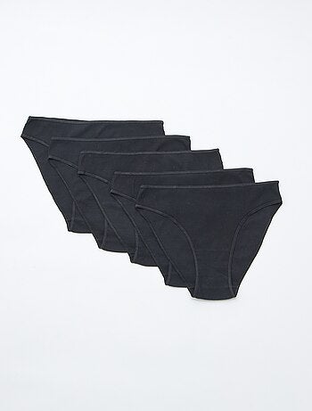 Set di 5 slip a costine
