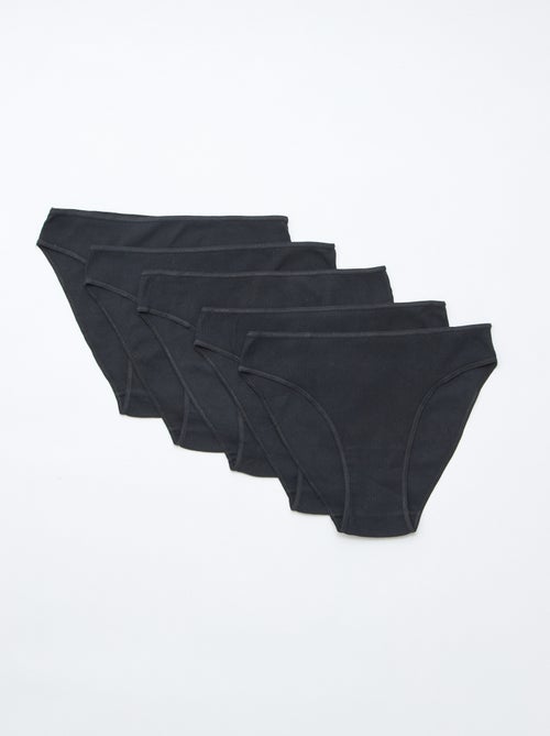 Set di 5 slip a costine - Kiabi Set di 5 slip a costine - Kiabi