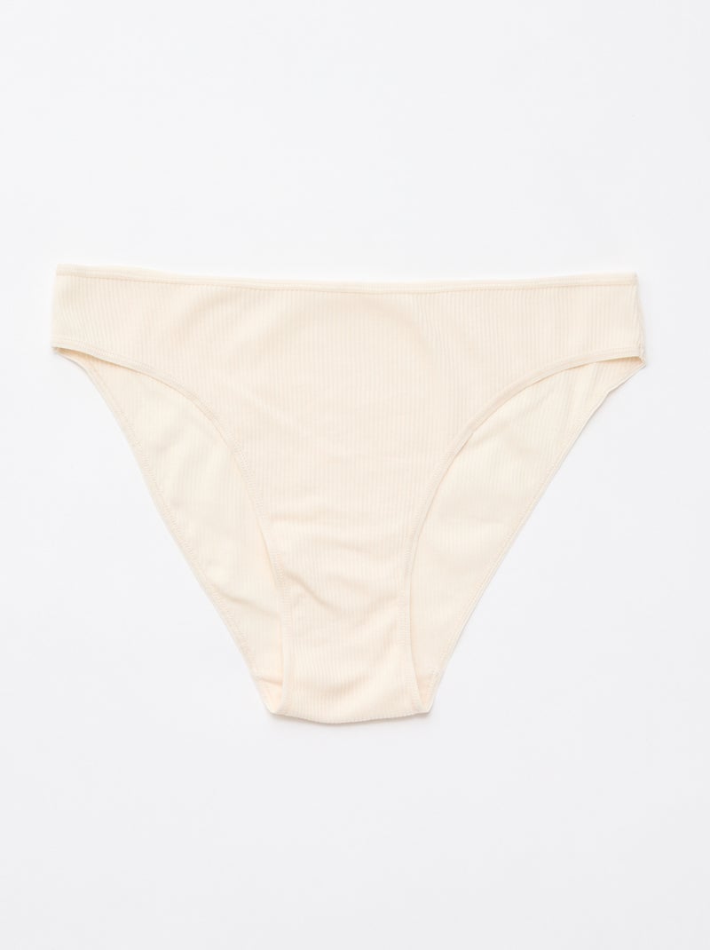 Set di 5 slip a costine Viola - Kiabi