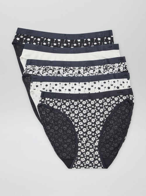 Set di 5 slip 'DIM' in cotone elasticizzato - Kiabi