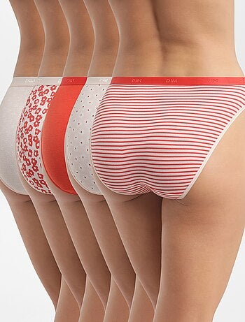 Set di 5 slip 'DIM' in cotone elasticizzato