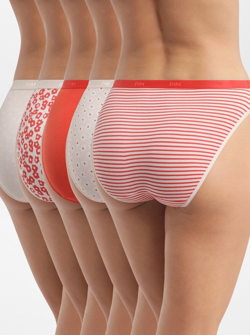 Set di 5 slip 'DIM' in cotone elasticizzato - Kiabi