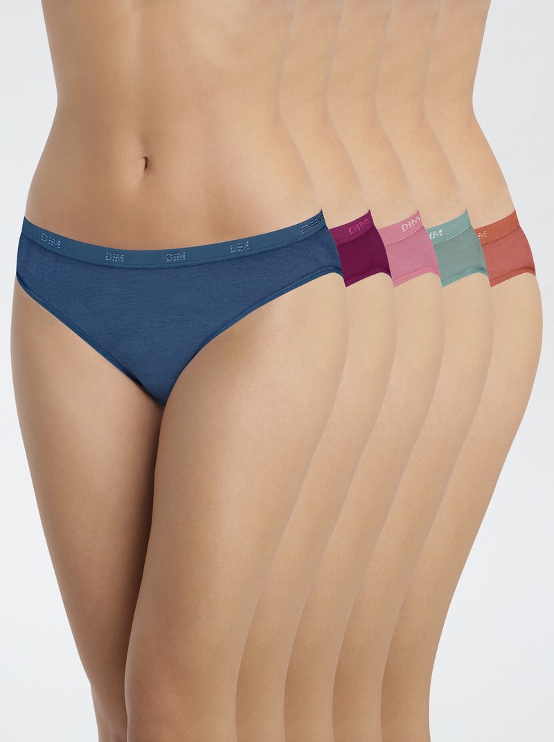Set di 5 slip in cotone 'DIM' Rosa - Kiabi