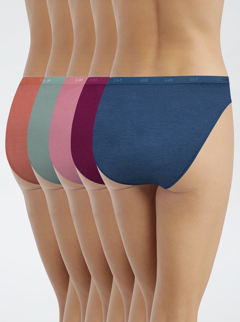 Set di 5 slip in cotone 'DIM' Rosa - Kiabi