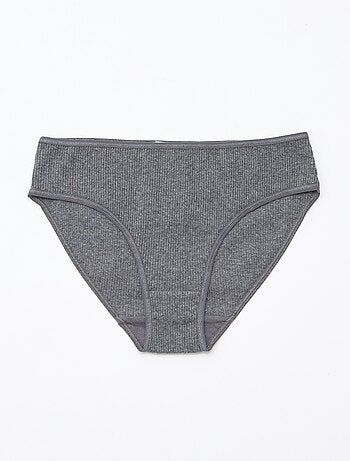 Set di 5 slip in maglia a costine