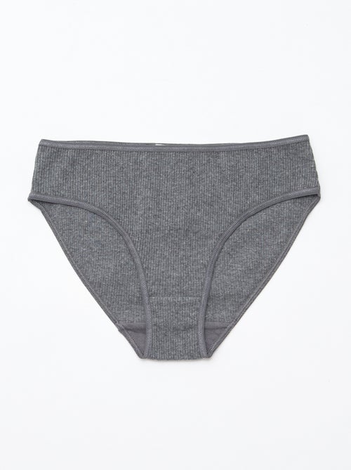 Set di 5 slip in maglia a costine - Kiabi