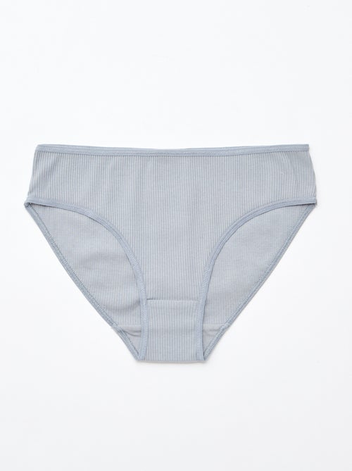 Set di 5 slip in maglia a costine - Kiabi