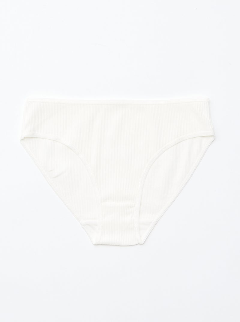 Set di 5 slip in maglia a costine Grigio - Kiabi