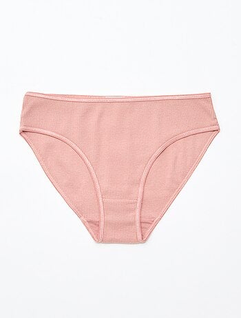 Set di 5 slip in maglia a costine