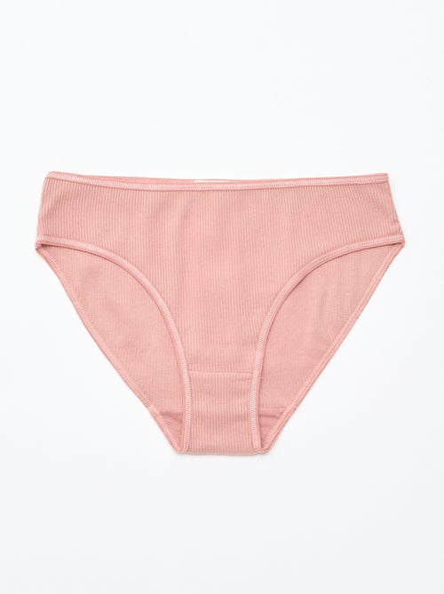 Set di 5 slip in maglia a costine - Kiabi