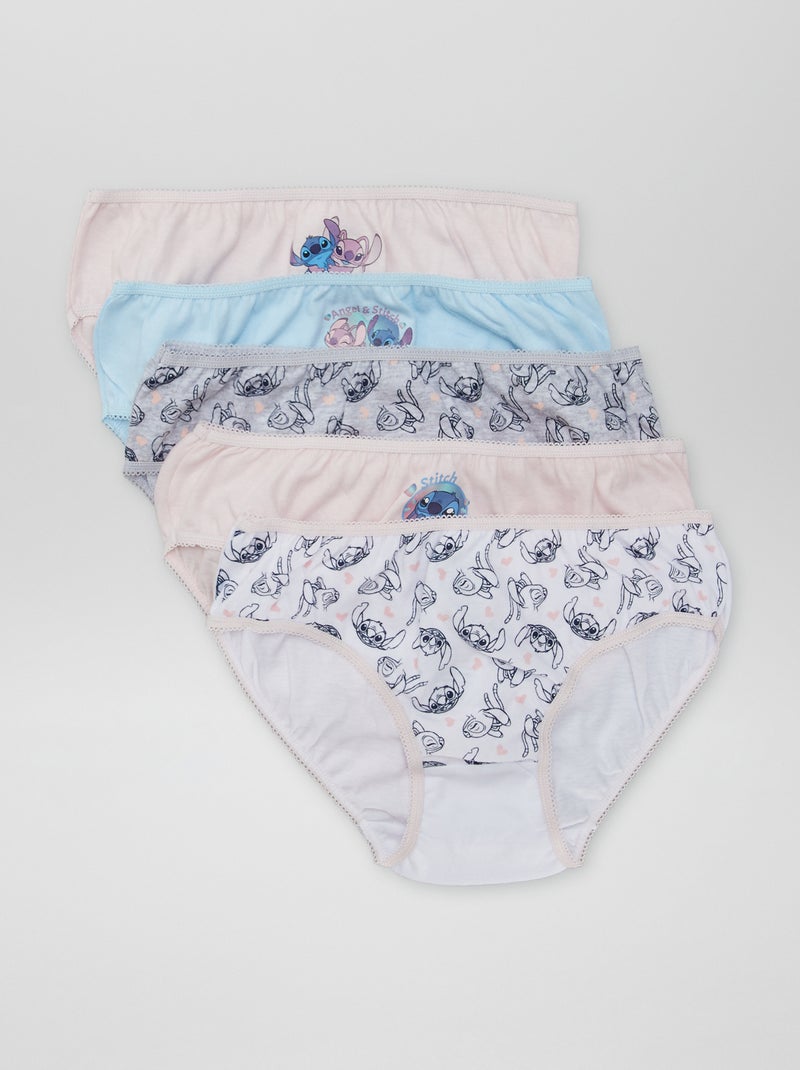 Set di 5 slip 'Stitch' BLU - Kiabi