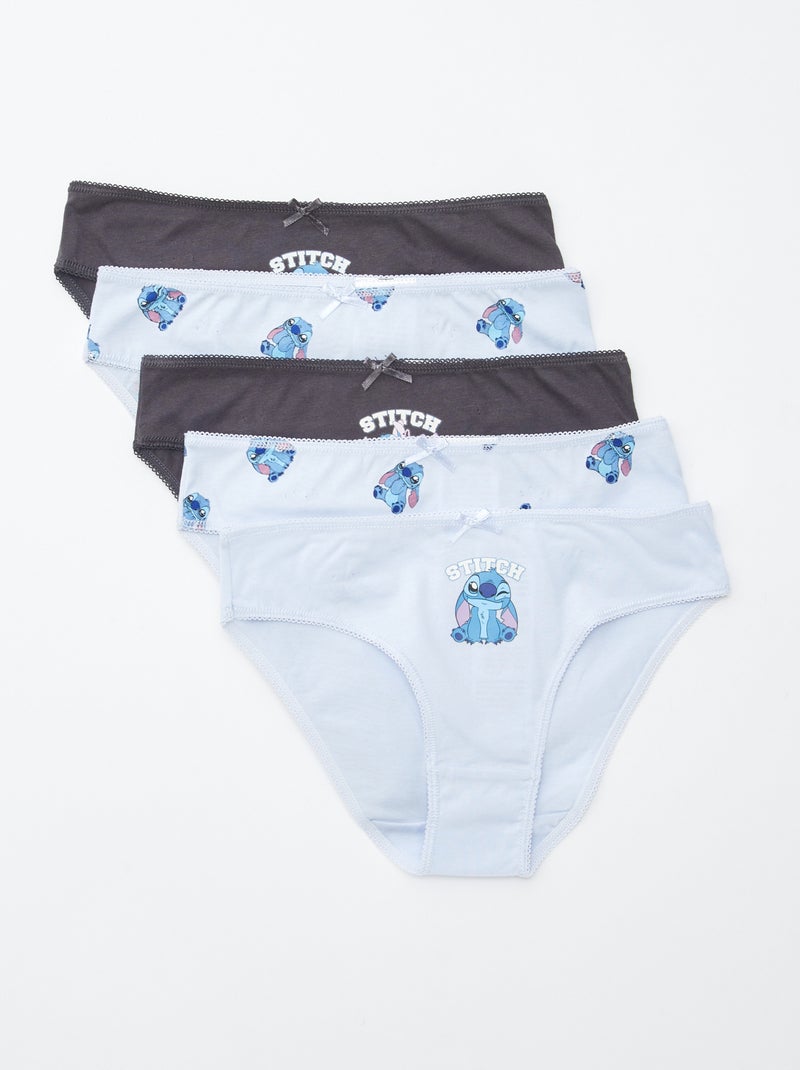Set di 5 slip 'Stitch' Blu - Kiabi