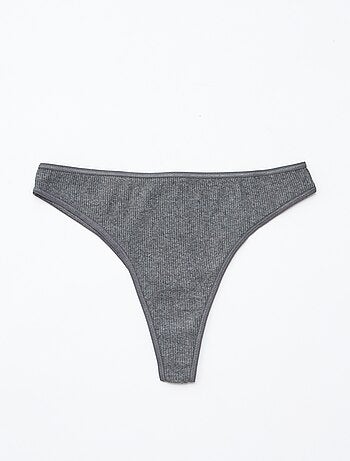 Set di 5 tanga a costine
