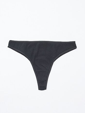 Set di 5 tanga a costine