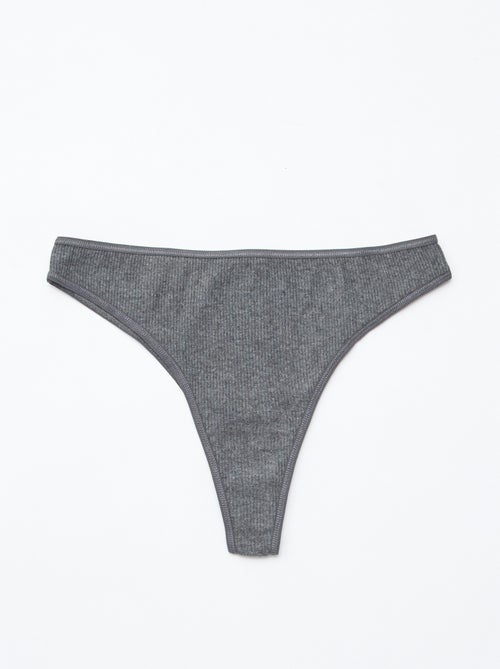 Set di 5 tanga a costine - Kiabi Set di 5 tanga a costine - Kiabi