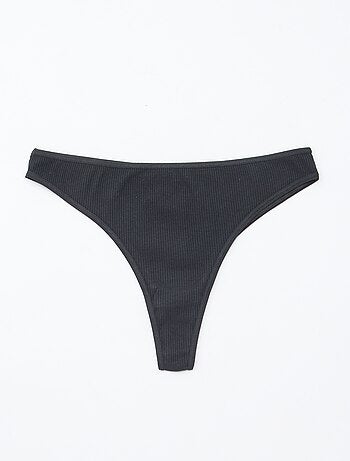 Set di 5 tanga a costine