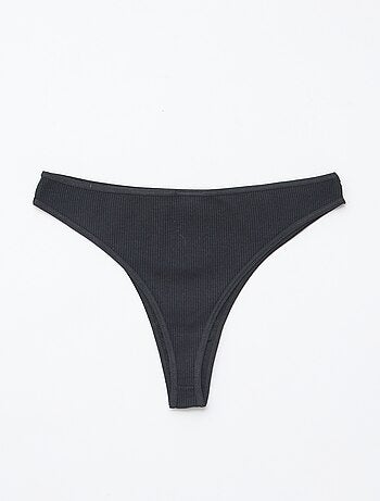 Set di 5 tanga a costine