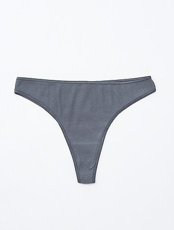 Set di 5 tanga a costine