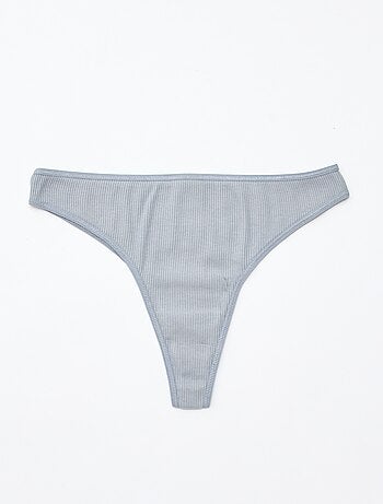 Set di 5 tanga a costine