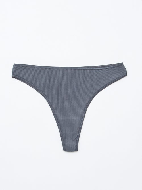 Set di 5 tanga a costine - Kiabi Set di 5 tanga a costine - Kiabi