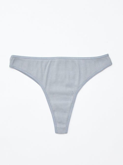 Set di 5 tanga a costine - Kiabi Set di 5 tanga a costine - Kiabi