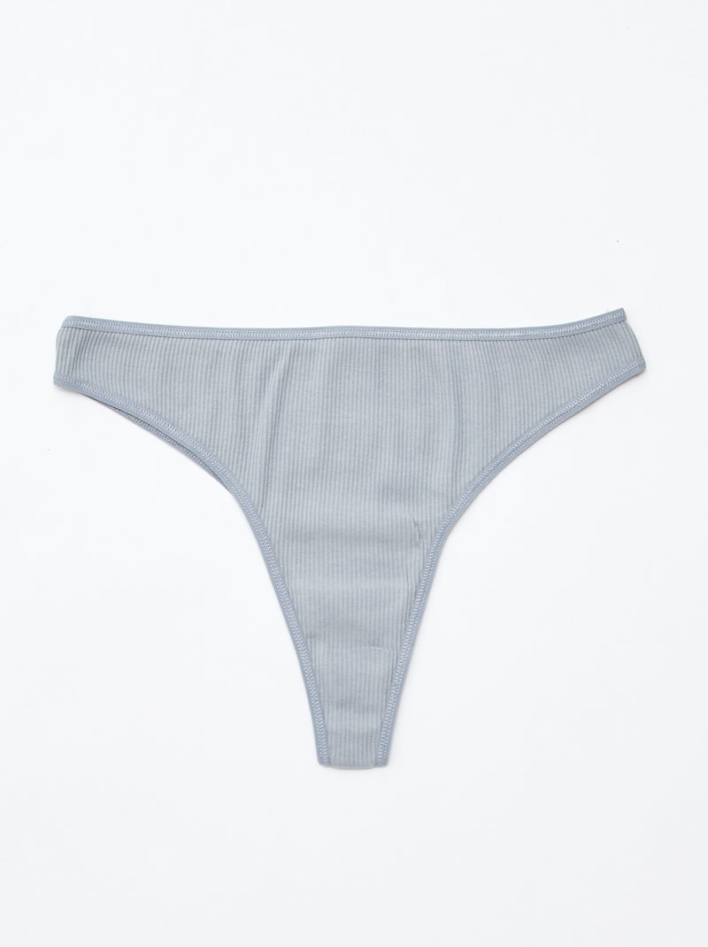 Set di 5 tanga a costine Rosa - Kiabi