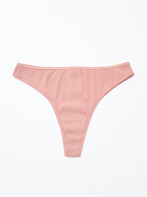 Set di 5 tanga a costine - Kiabi Set di 5 tanga a costine - Kiabi