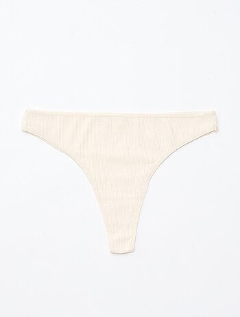 Set di 5 tanga a costine