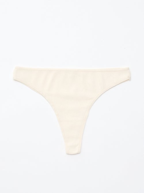 Set di 5 tanga a costine - Kiabi Set di 5 tanga a costine - Kiabi