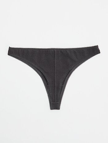 Set di 5 tanga in cotone