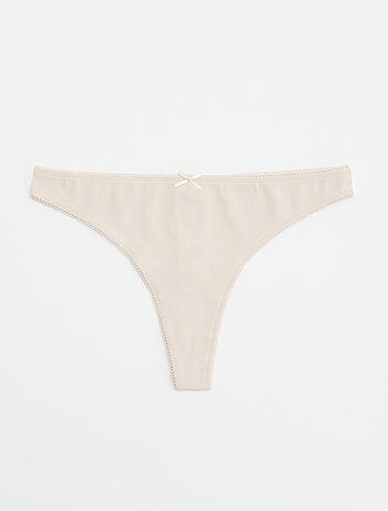 Set di 5 tanga in cotone