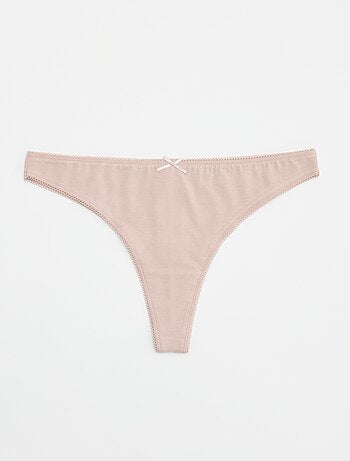 Set di 5 tanga in cotone