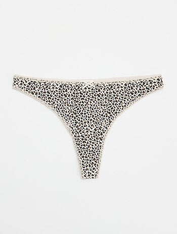 Set di 5 tanga in cotone