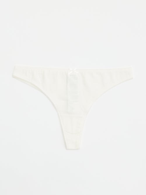 Set di 5 tanga in cotone - Kiabi