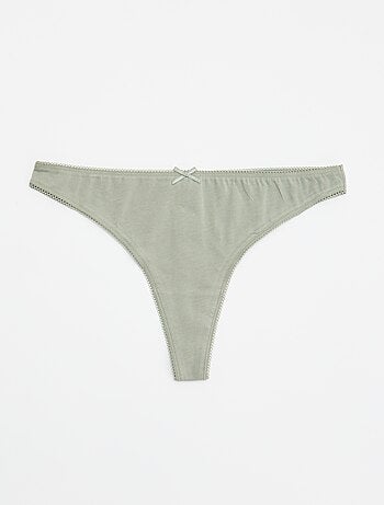 Set di 5 tanga in cotone