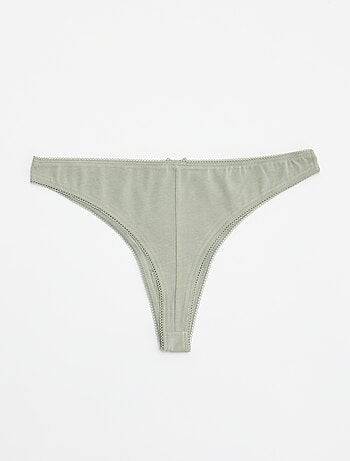 Set di 5 tanga in cotone