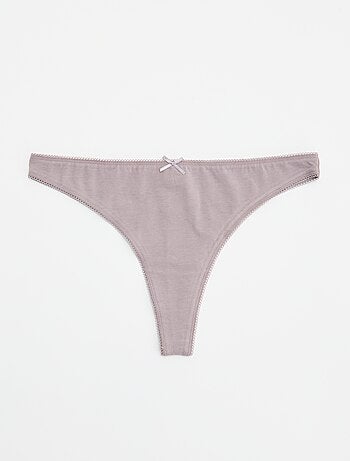 Set di 5 tanga in cotone
