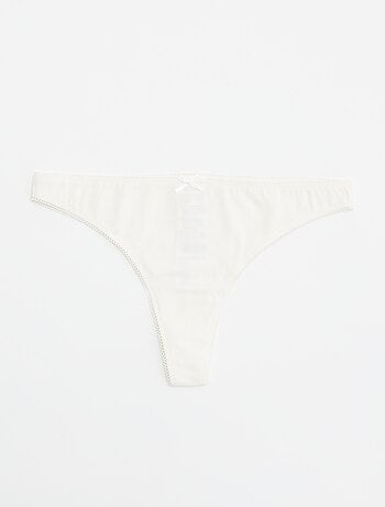 Set di 5 tanga in cotone