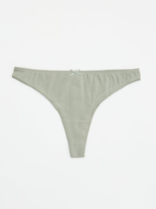 Set di 5 tanga in cotone - Kiabi Set di 5 tanga in cotone - Kiabi