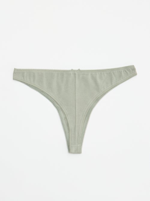 Set di 5 tanga in cotone - Kiabi Set di 5 tanga in cotone - Kiabi