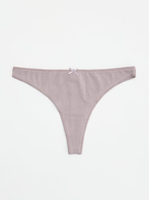Set di 5 tanga in cotone - Kiabi Set di 5 tanga in cotone - Kiabi