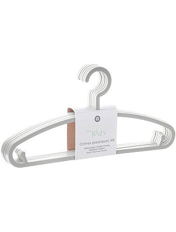 Set di 6 appendini in plastica bianca per bambini