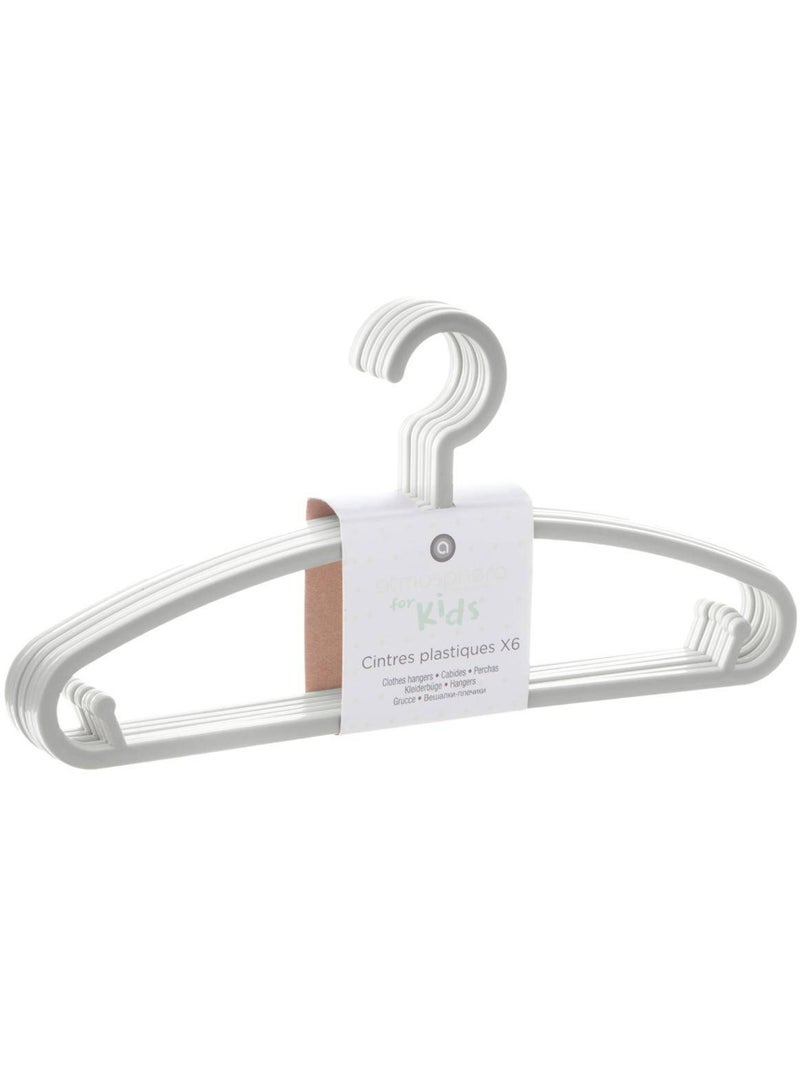Set di 6 appendini in plastica grigia per bambini Grigio - Kiabi