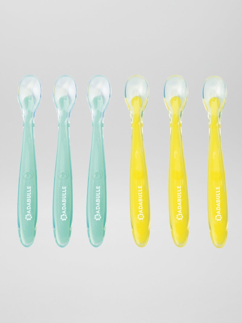 Set di 6 cucchiai 'Badabulle' - verde/giallo - Kiabi