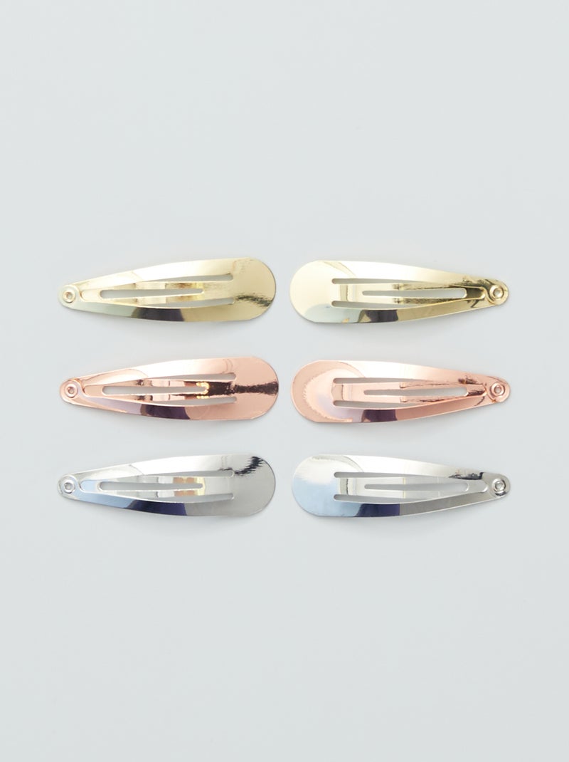 Set di 6 fermagli per capelli argento - Kiabi
